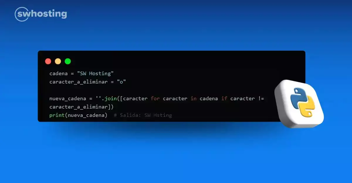 Com eliminar un caràcter d'una cadena a python
