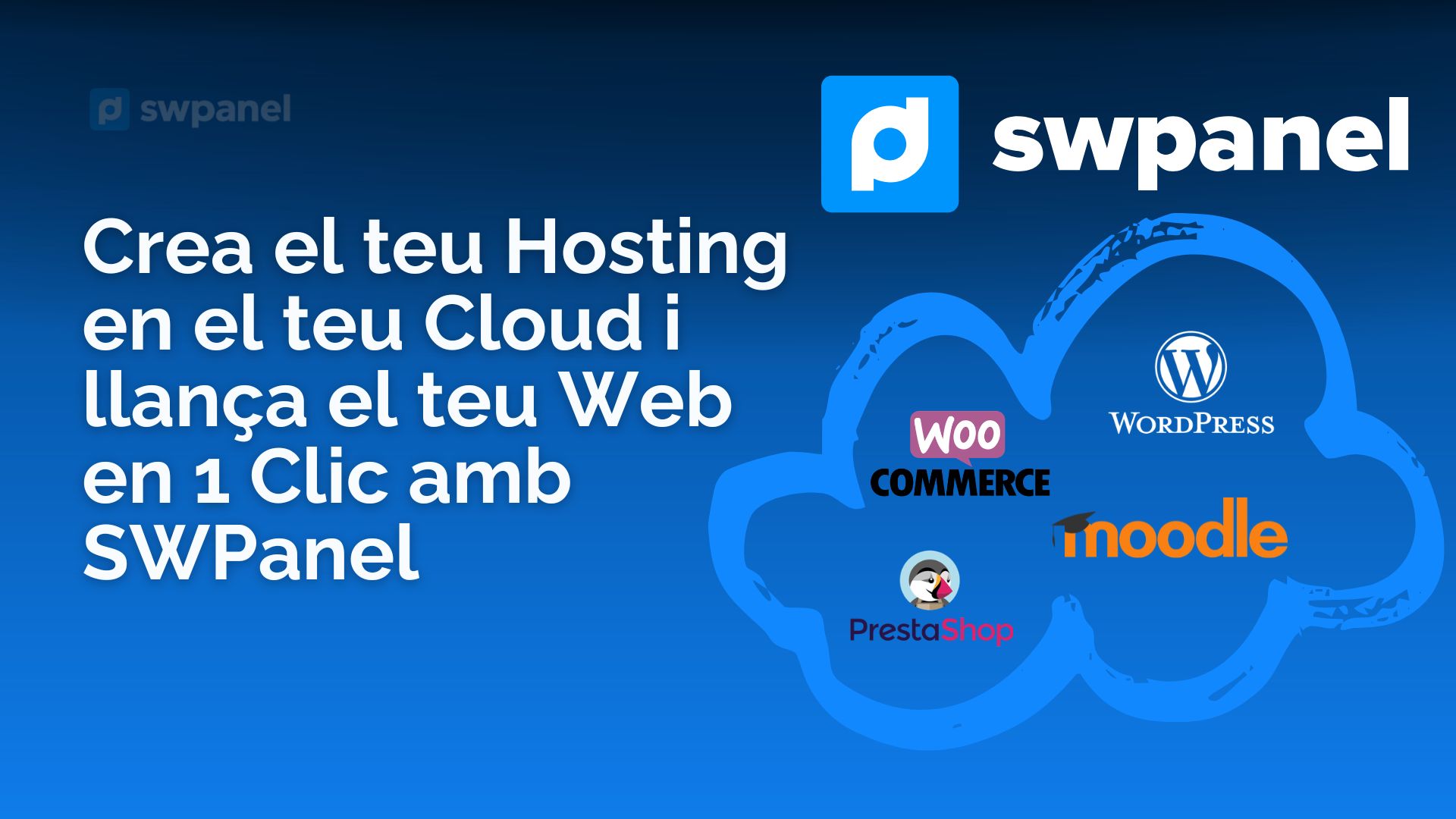 Crea el teu Hosting en el teu Cloud i llança la teva Web en 1 Clic amb SWPanel