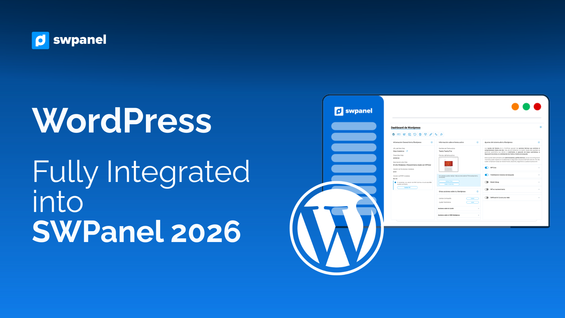 WordPress Fully Integrated into SWPanel 2026